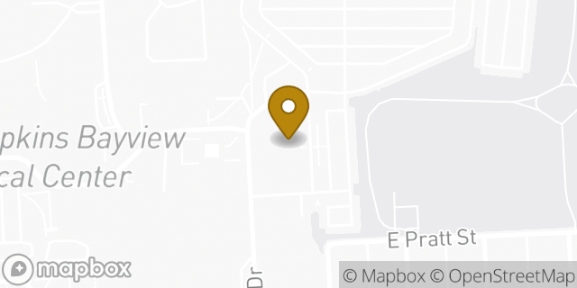 Map showing the location of Johns Hopkins Bayview Center - Cardiology in Baltimore, MD 21224