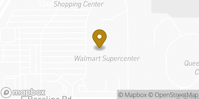 Map showing the location of Walmart in Mesa, AZ 85204