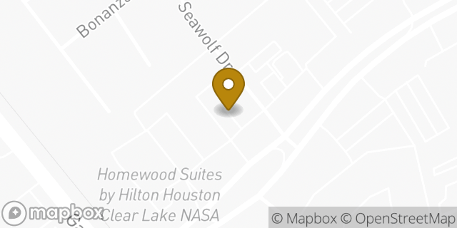Map showing the location of Budget Car Rental in Houston, TX 77058