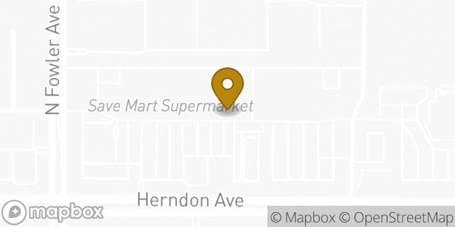 Map showing the location of The UPS Store in Clovis, CA 93611