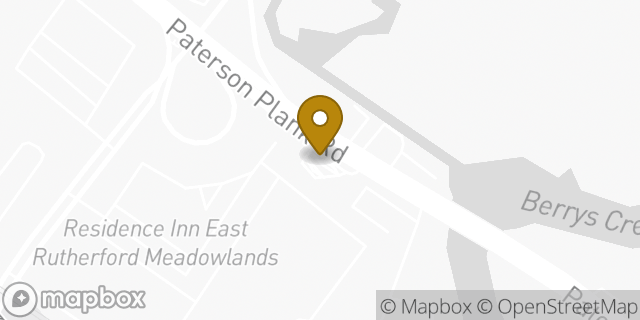 Map showing the location of Dunkin' in East Rutherford, NJ 07073