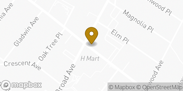Map showing the location of Bank of America in Leonia, NJ 07605