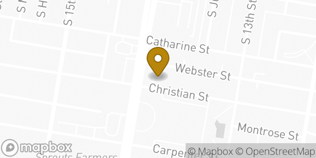 Map showing the location of Dunkin' in Philadelphia, PA 19147