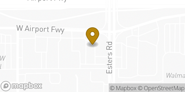 Map showing the location of McDonald's in Irving, TX 75062