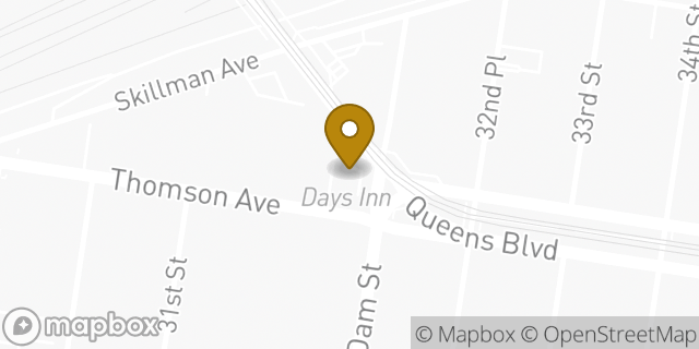 Map showing the location of Days Inn in Long Island City, NY 11101