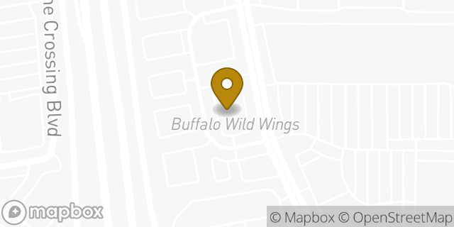 Map showing the location of Buffalo Wild Wings in Mesquite, TX 75150