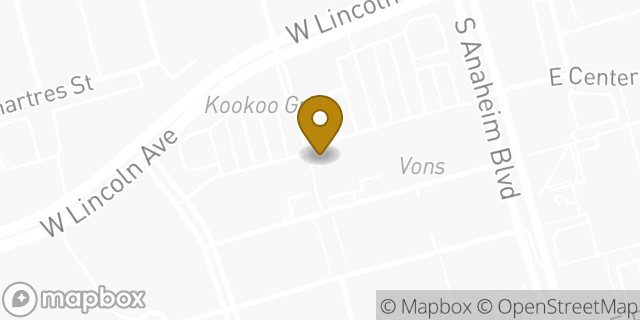 Map showing the location of The UPS Store in Anaheim, CA 92805