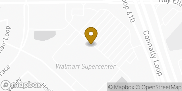 Map showing the location of Walmart in San Antonio, TX 78242