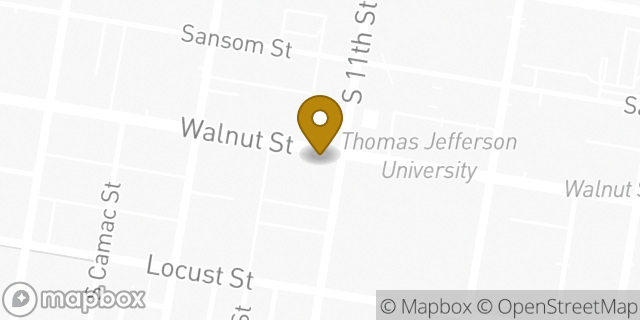 Map showing the location of Dunkin' in Philadelphia, PA 19107