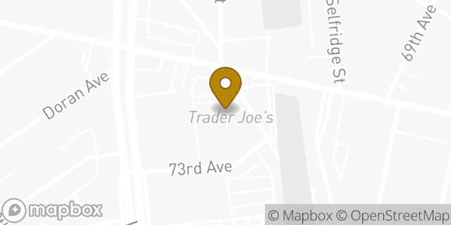 Map showing the location of Trader Joe's in Rego Park, NY 11374