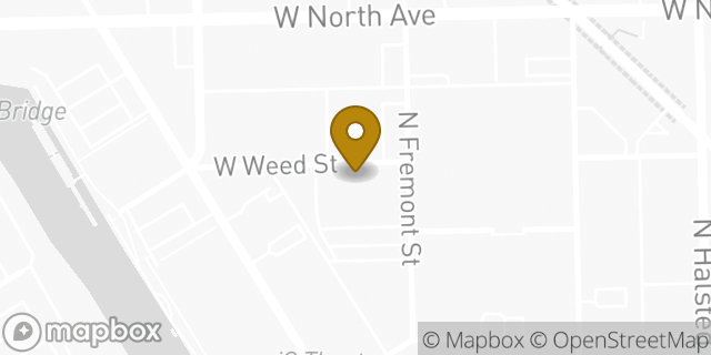 Map showing the location of Athleta in Chicago, IL 60642