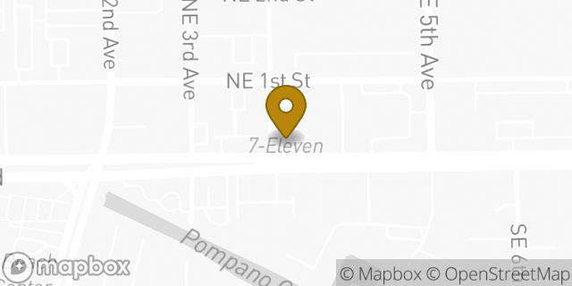 Map showing the location of 7-Eleven in Pompano Beach, FL 33060