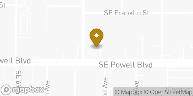 Map showing the location of Amazon Locker - Rizalina in Portland, OR 97206