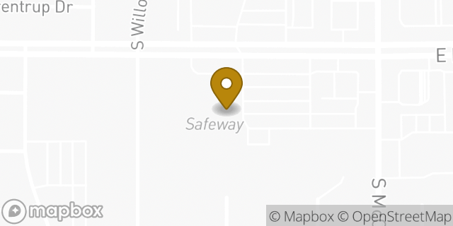 Map showing the location of Starbucks Coffee Company in Tempe, AZ 85284