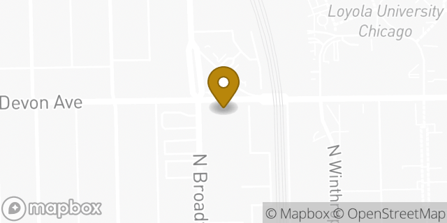 Map showing the location of Bank of America ATM in Chicago, IL 60660