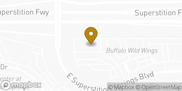 Map showing the location of La Quinta Inn and Suites by Wyndham Mesa Superstition Springs in Mesa, AZ 85206