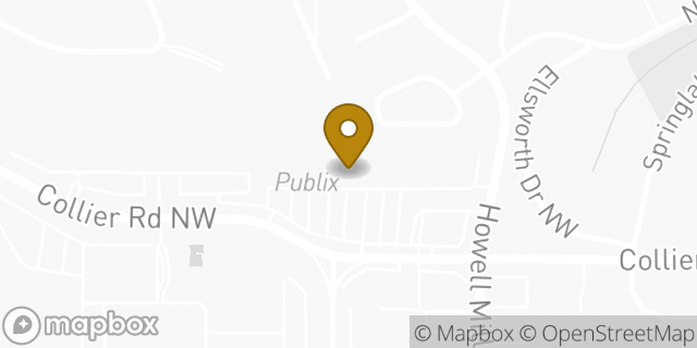 Map showing the location of Walgreens in Atlanta, GA 30318