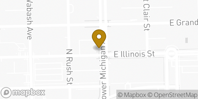 Map showing the location of Bank of America in Chicago, IL 60611