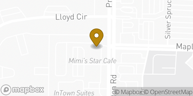 Map showing the location of Budget Car Rental in Dallas, TX 75252