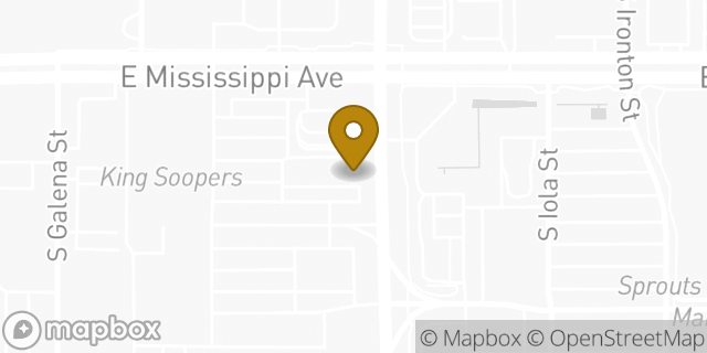 Map showing the location of Baskin-Robbins in Aurora, CO 80012