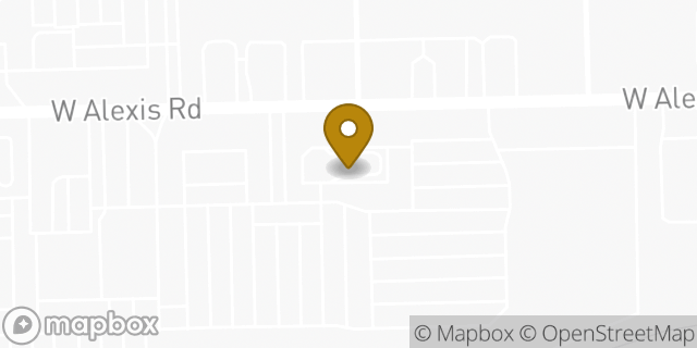 Map showing the location of McDonald's in Toledo, OH 43612