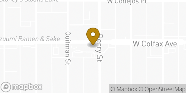 Map showing the location of McDonald's in Denver, CO 80204