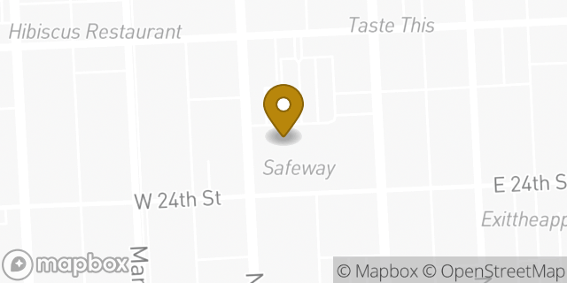 Map showing the location of Starbucks in Baltimore, MD 21218