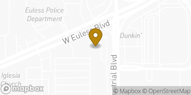 Map showing the location of QuikTrip Store #869 700 S Industrial Blvd in Euless, TX 76040
