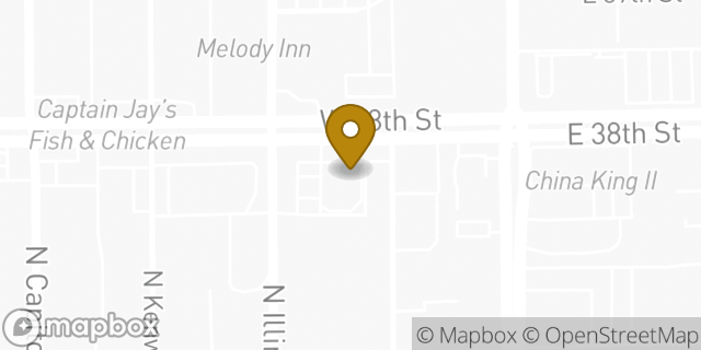 Map showing the location of McDonald's in Indianapolis, IN 46208