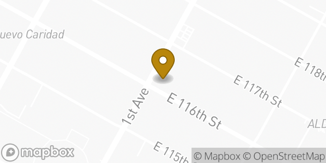Map showing the location of Dunkin' in New York, NY 10029