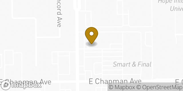 Map showing the location of Panera Bread in Fullerton, CA 92831
