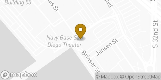 Map showing the location of Starbucks in San Diego, CA 92136