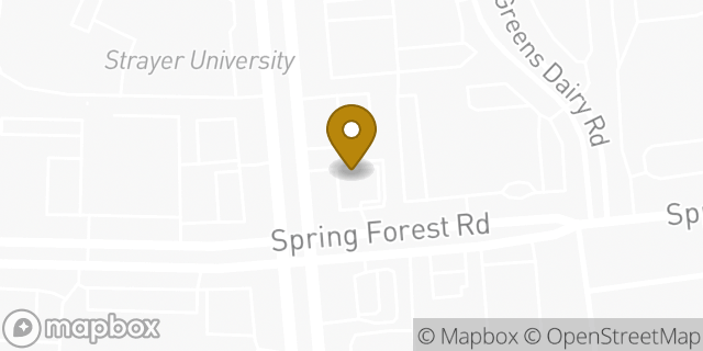 Map showing the location of Starbucks in Raleigh, NC 27616