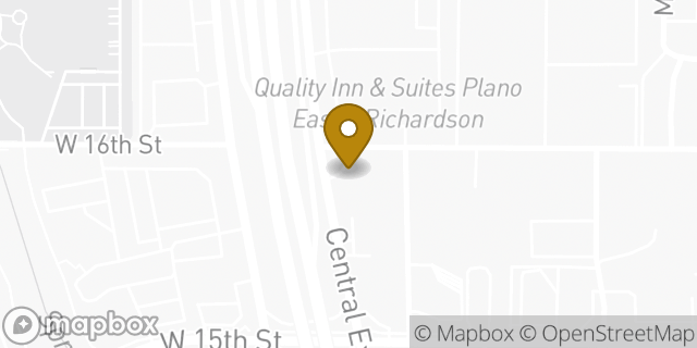 Map showing the location of Budget Truck Rental in Plano, TX 75074