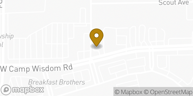 Map showing the location of Chase Bank in Dallas, TX 75237