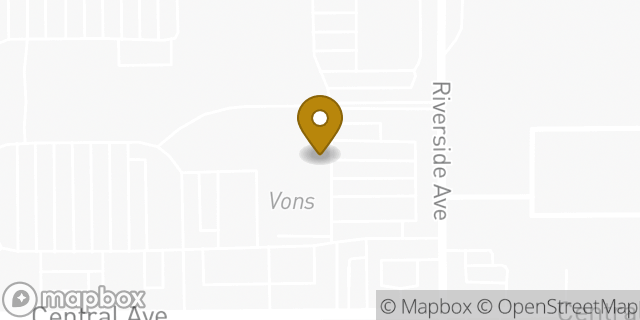 Map showing the location of Starbucks in Riverside, CA 92506