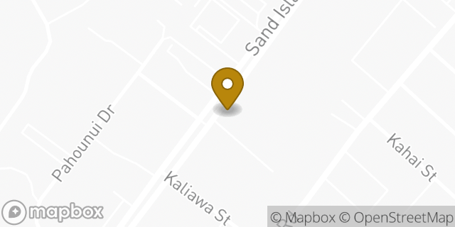 Map showing the location of Subway in Honolulu, HI 96819