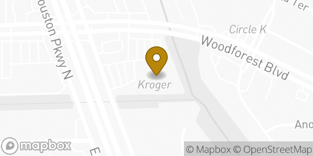 Map showing the location of Coinstar in Houston, TX 77015