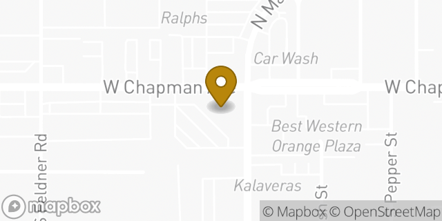 Map showing the location of Starbucks in Orange, CA 92868