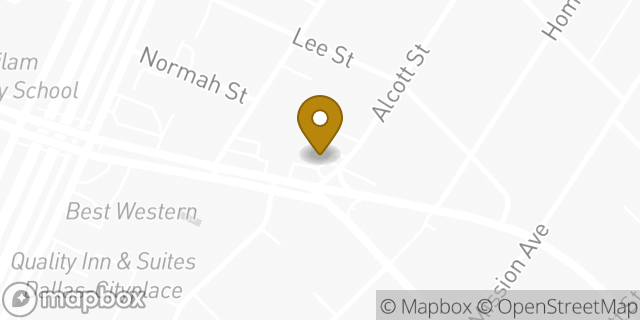 Map showing the location of Amazon Locker - Leigh in Dallas, TX 75204