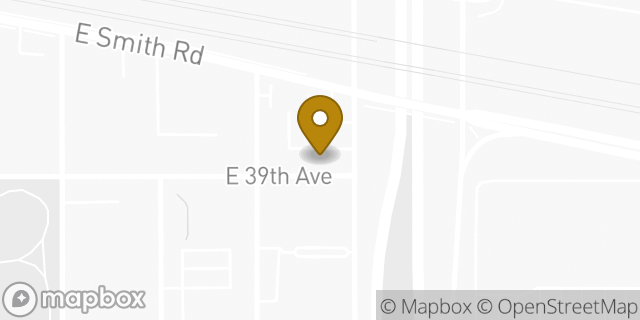 Map showing the location of Budget Car Rental in Denver, CO 80207