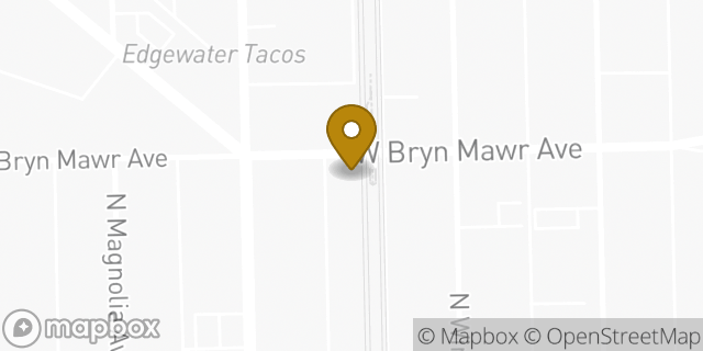 Map showing the location of Dunkin' in Chicago, IL 60660
