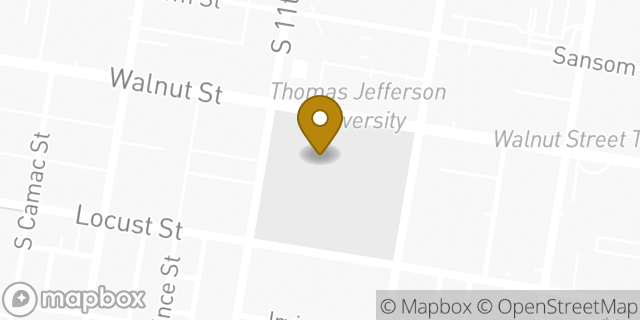 Map showing the location of Jefferson Health MedicalClinic at Philadelphia in Philadelphia, PA 19107