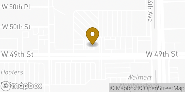 Map showing the location of Starbucks in Hialeah, FL 33012