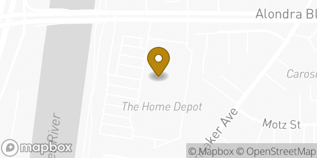 Map showing the location of The Home Depot in Paramount, CA 90723