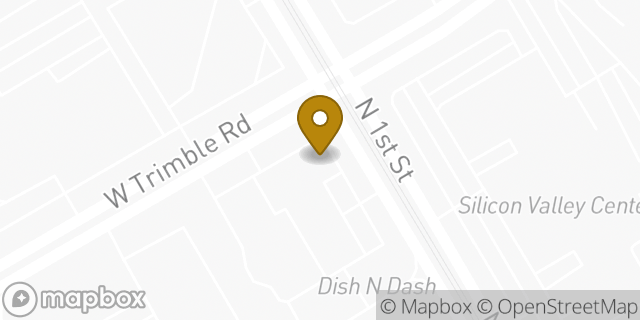 Map showing the location of Starbucks in San Jose, CA 95131