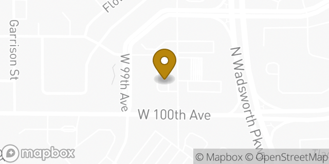 Map showing the location of Sonic Drive In in Westminster, CO 80021