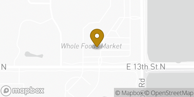 Map showing the location of Whole Foods Market in Wichita, KS 67206