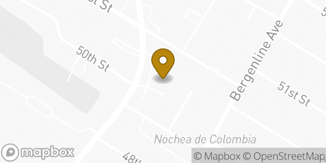 Map showing the location of Dunkin' in West New York, NJ 07093