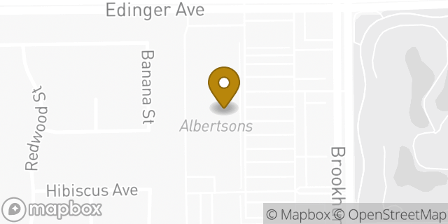 Map showing the location of Albertsons in Fountain Valley, CA 92708